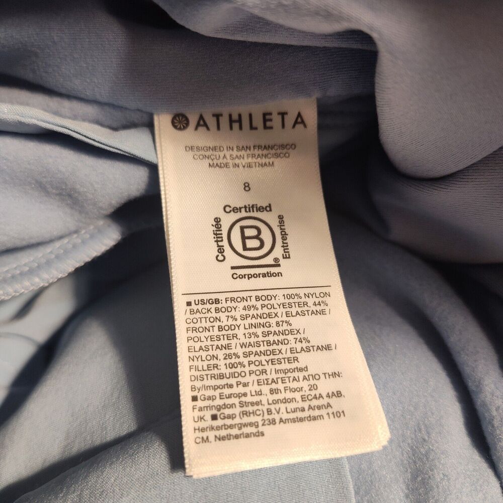 Athleta Apres Ski Jogger Heron Blue Winter Pants Quilted Size 8 NWT Warm Cozy - Picture 11 of 11